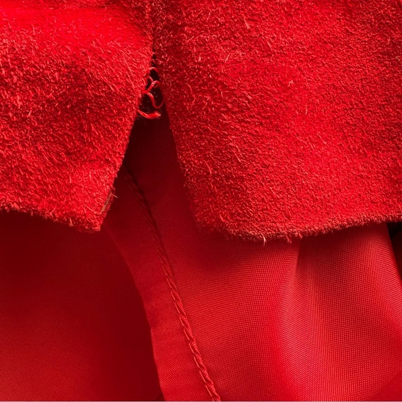 Vintage Red Suede Mini Skirt – Women’s Size 13/14 on tag. More like XS - Picture 7 of 8
